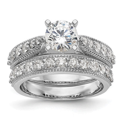 14K Weißgold True Origin 1/3 Karat Im Labor Gezüchtet Diamant Vs/si D E F Halbfassung Stift Set Ring