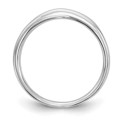 14K Weißgold Ehering mit natürlichen Diamanten