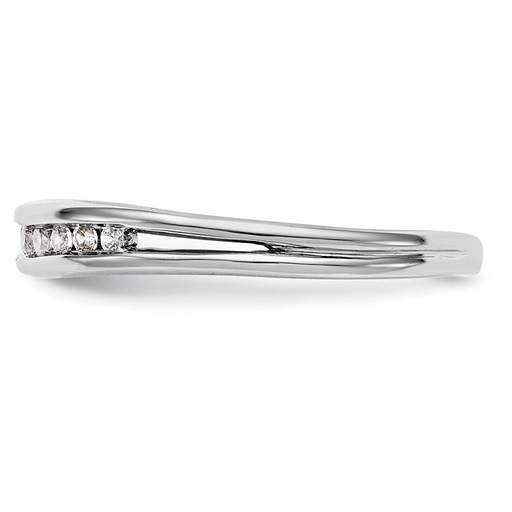 14K Weißgold Ehering mit natürlichen Diamanten
