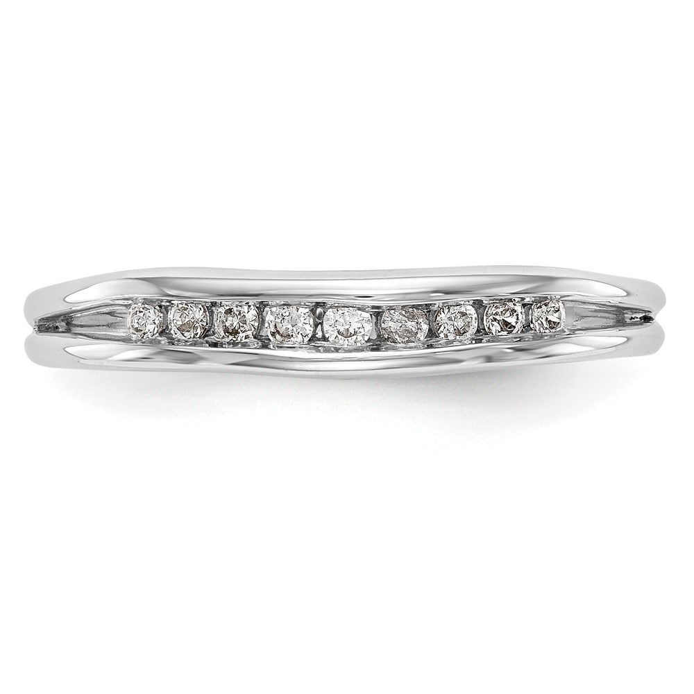 14K Weißgold Ehering mit natürlichen Diamanten