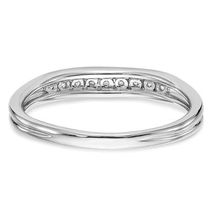 14K Weißgold Ehering mit natürlichen Diamanten