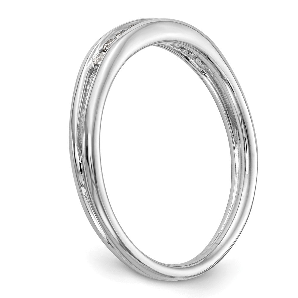 14K Weißgold Ehering mit natürlichen Diamanten