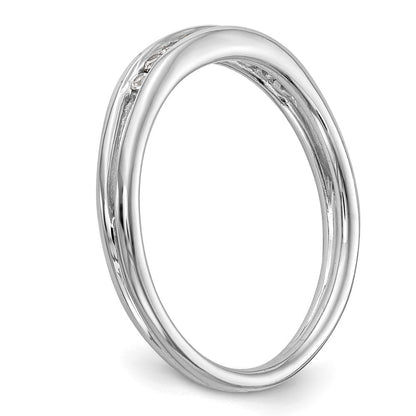 14K Weißgold Ehering mit natürlichen Diamanten