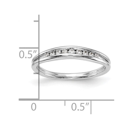 14K Weißgold Ehering mit natürlichen Diamanten