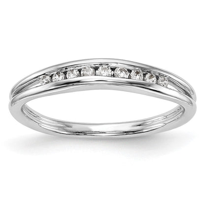 14K Weißgold Ehering mit natürlichen Diamanten