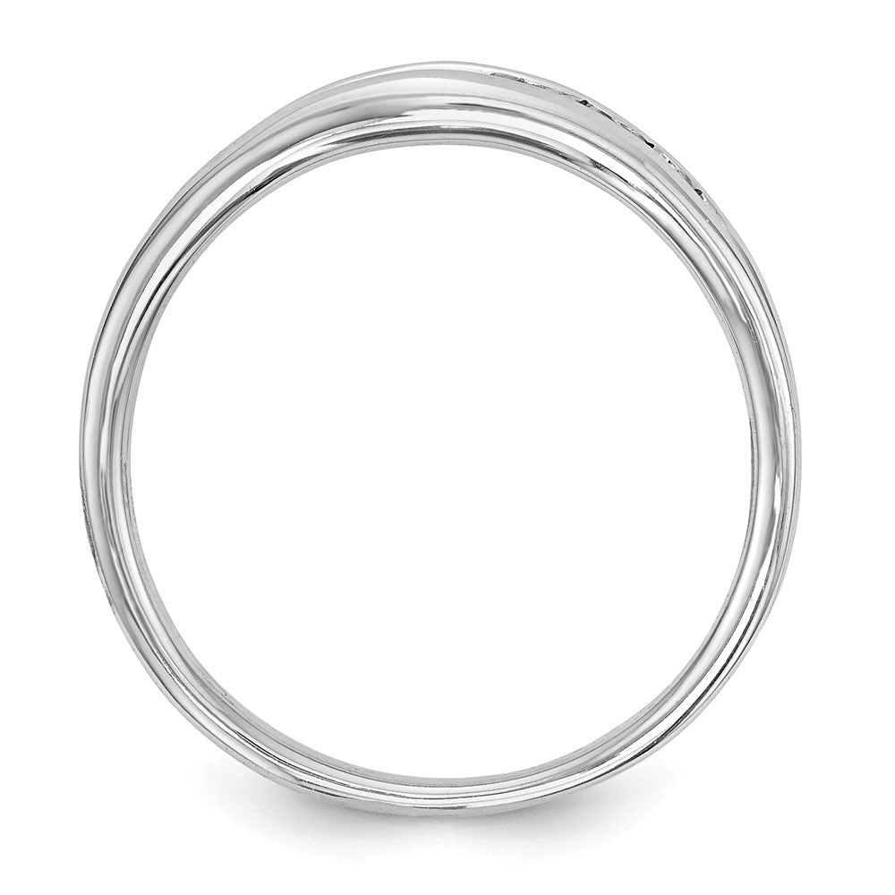 14K Weißgold Ehering mit natürlichen Diamanten