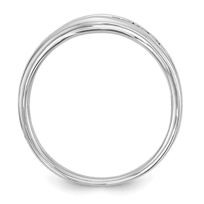 14K Weißgold Ehering mit natürlichen Diamanten