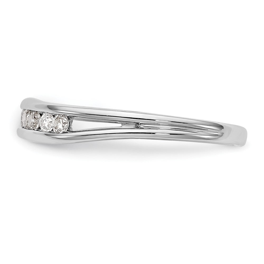 14K Weißgold Ehering mit natürlichen Diamanten
