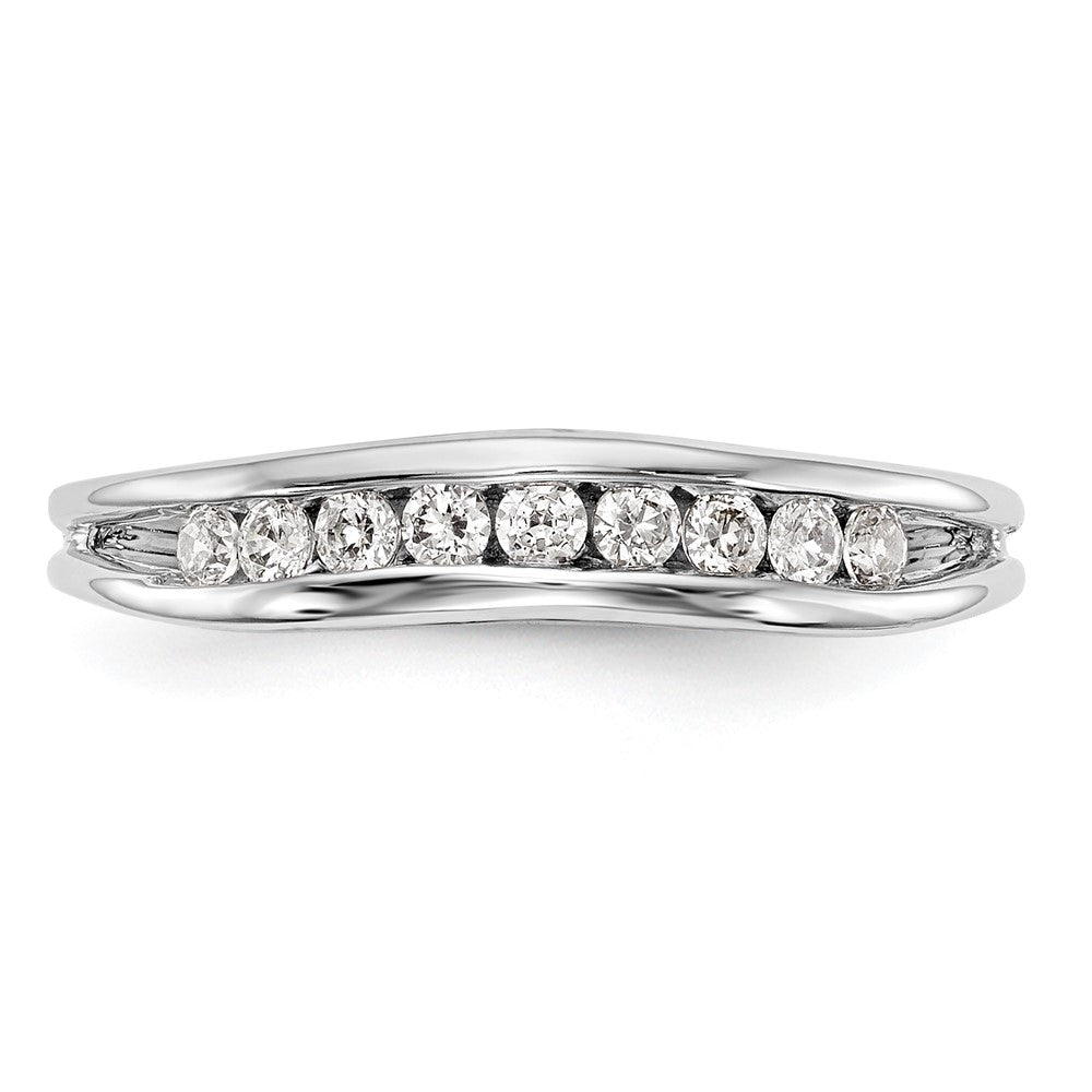 14K Weißgold Ehering mit natürlichen Diamanten