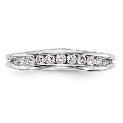 14K Weißgold Ehering mit natürlichen Diamanten