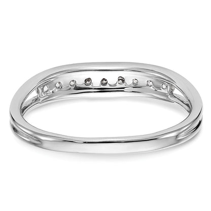 14K Weißgold Ehering mit natürlichen Diamanten