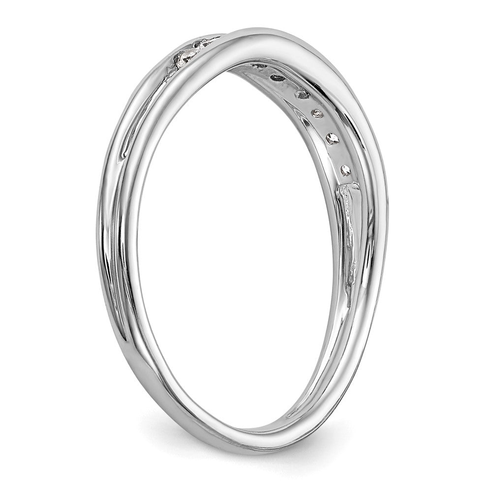 14K Weißgold Ehering mit natürlichen Diamanten