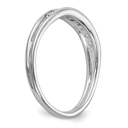 14K Weißgold Ehering mit natürlichen Diamanten