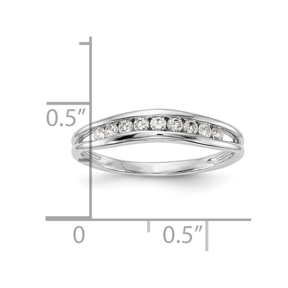 14K Weißgold Ehering mit natürlichen Diamanten