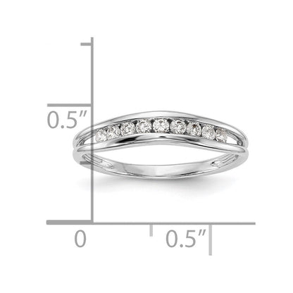 14K Weißgold Ehering mit natürlichen Diamanten