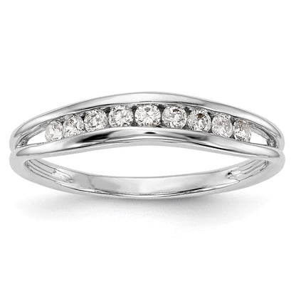 14K Weißgold Ehering mit natürlichen Diamanten