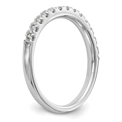 14K Weißgold Ehering mit natürlichen Diamanten