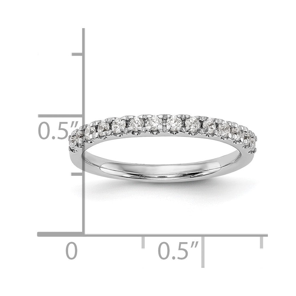 14K Weißgold Ehering mit natürlichen Diamanten
