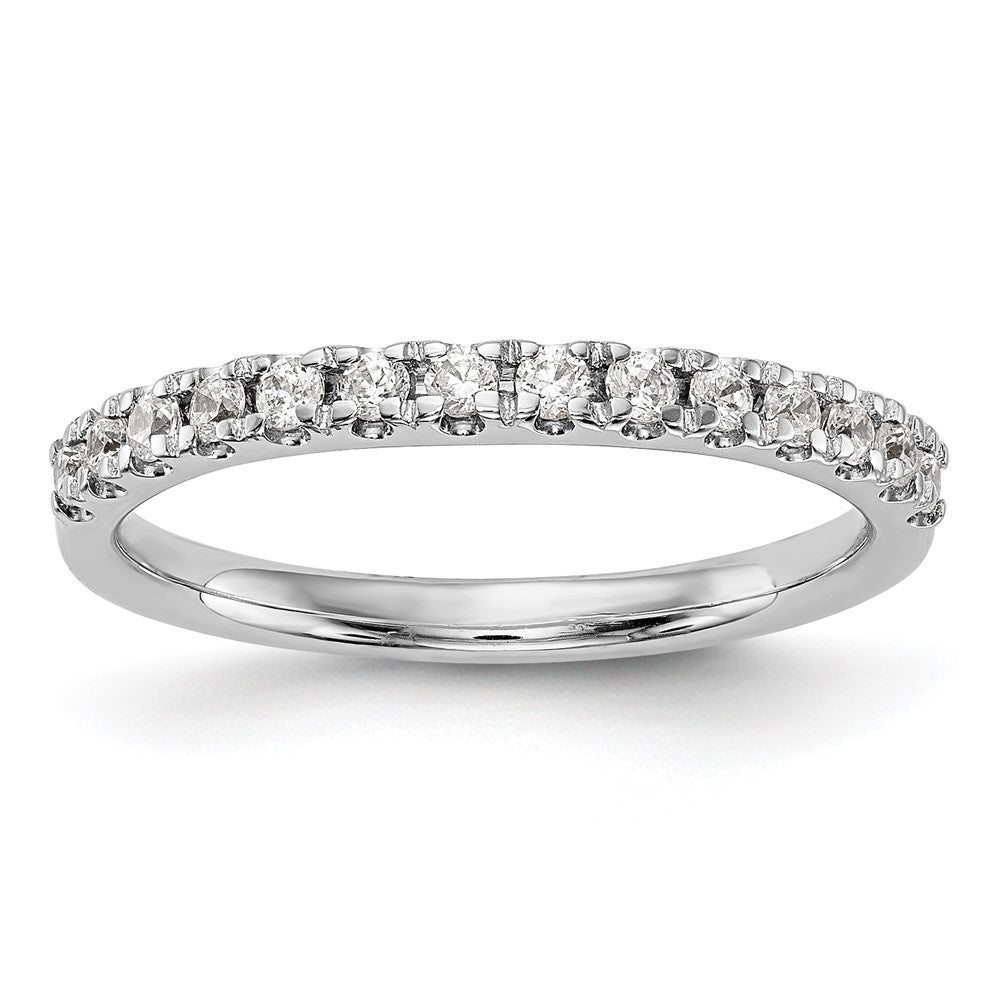 14K Weißgold Ehering mit natürlichen Diamanten