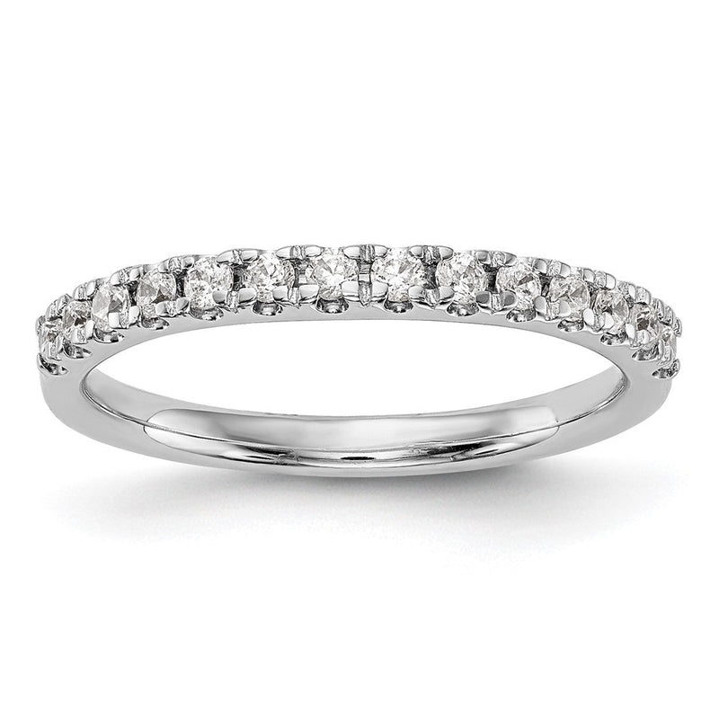 14K Weißgold Ehering mit natürlichen Diamanten