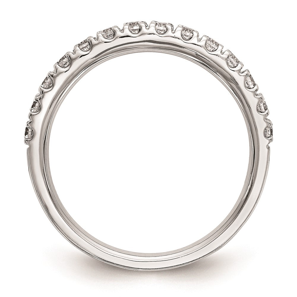 14K Weißgold natürlicher Diamant Trauring