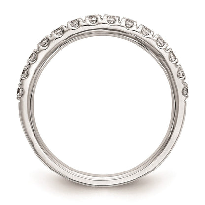 14K Weißgold natürlicher Diamant Trauring