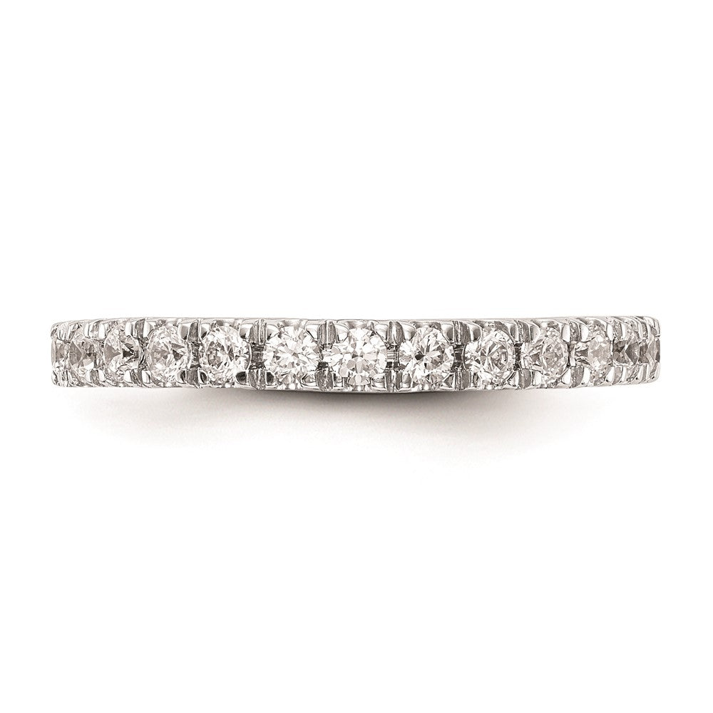 14K Weißgold natürlicher Diamant Trauring