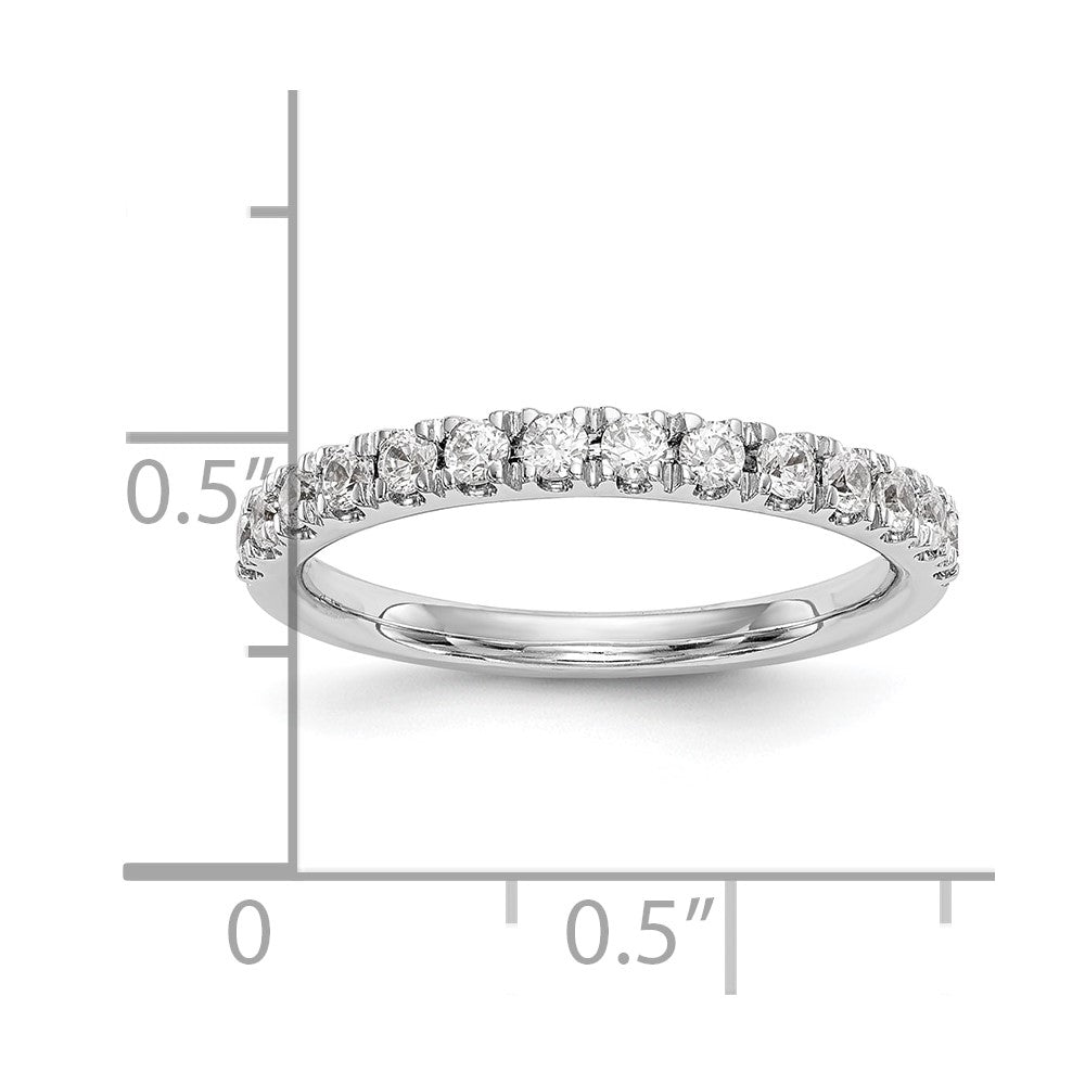 14K Weißgold natürlicher Diamant Trauring