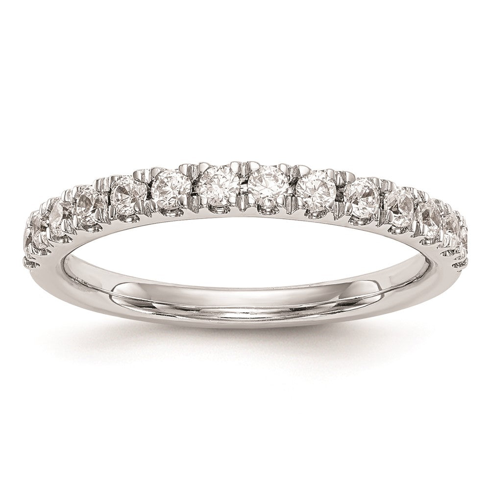 14K Weißgold natürlicher Diamant Trauring