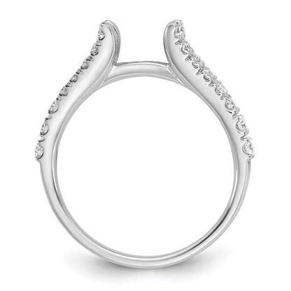 14K Weißgold Stift Set 1/2 Karat Diamant Halbfassung Verlobungsring