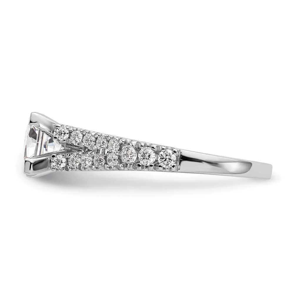 14K Weißgold Stift Set 1/2 Karat Diamant Halbfassung Verlobungsring