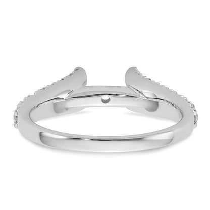 14K Weißgold Stift Set 1/2 Karat Diamant Halbfassung Verlobungsring