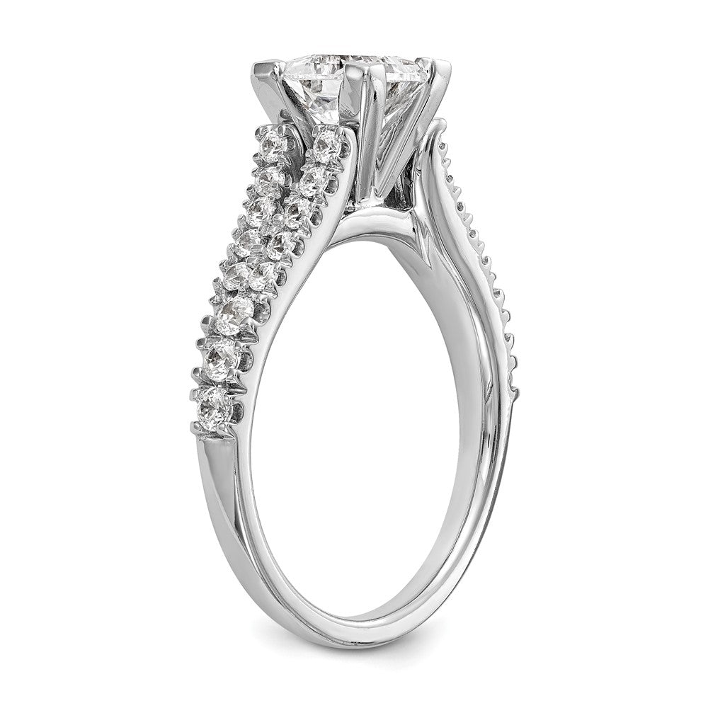 14K Weißgold Stift Set 1/2 Karat Diamant Halbfassung Verlobungsring