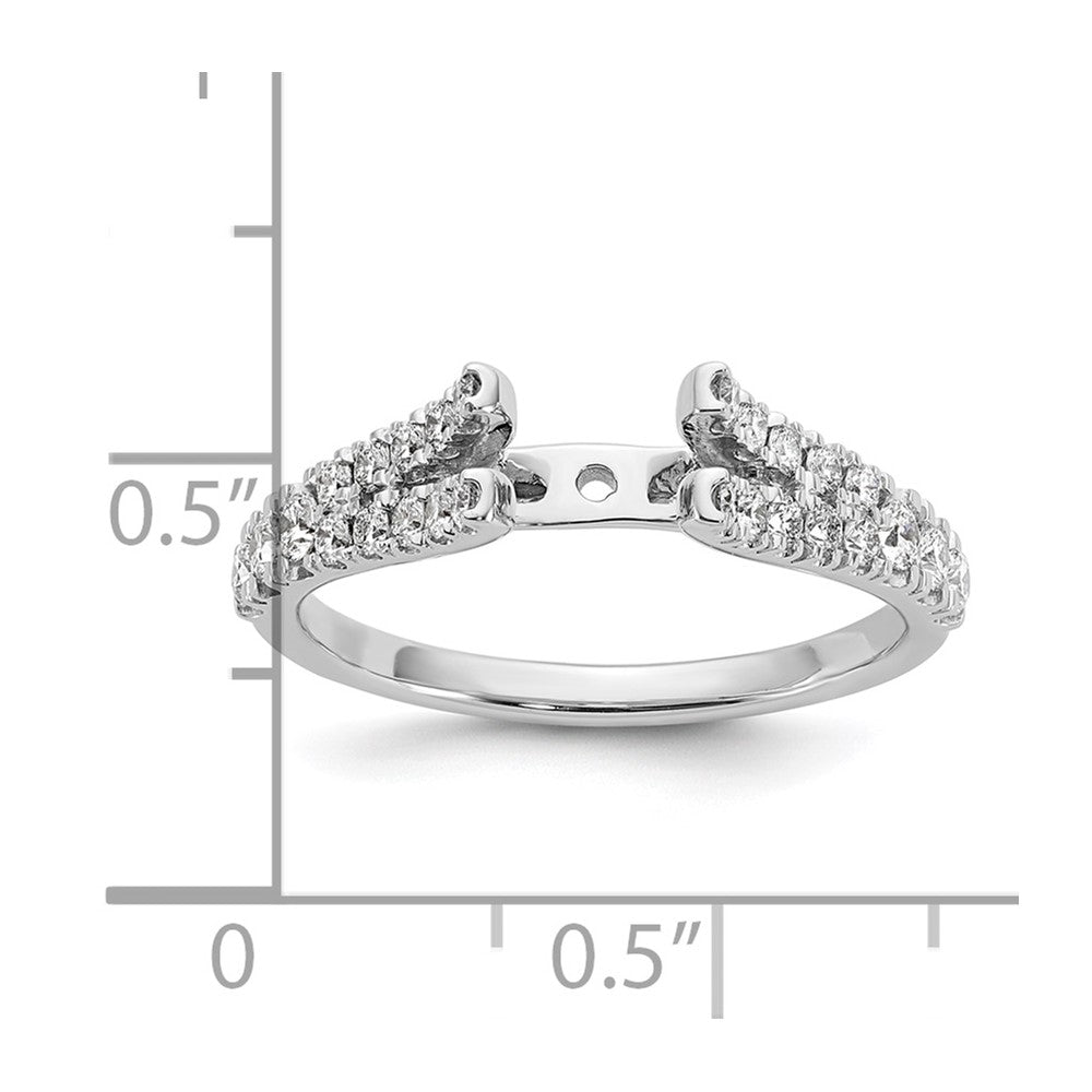 14K Weißgold Stift Set 1/2 Karat Diamant Halbfassung Verlobungsring