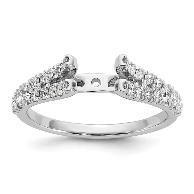 14K Weißgold Stift Set 1/2 Karat Diamant Halbfassung Verlobungsring