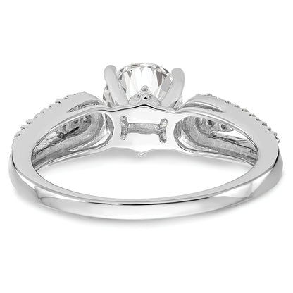 14K Weißgold Stift Set 1/4 Karat Diamant Halbfassung Verlobungsring