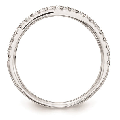 Trauring aus 14K Weißgold mit natürlichen Diamanten