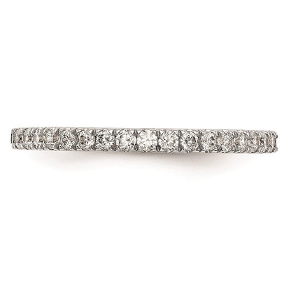 Trauring aus 14K Weißgold mit natürlichen Diamanten