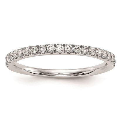 Trauring aus 14K Weißgold mit natürlichen Diamanten