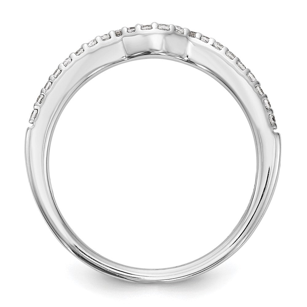 14K Weißgold Ehering mit natürlichen Diamanten