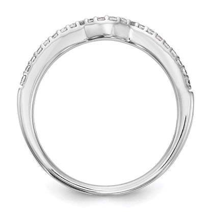 14K Weißgold Ehering mit natürlichen Diamanten