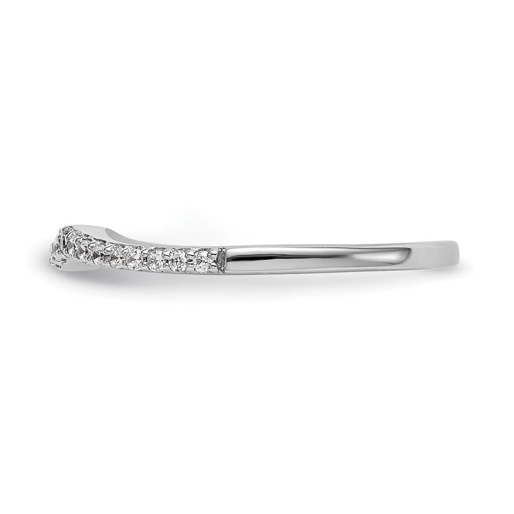 14K Weißgold Ehering mit natürlichen Diamanten