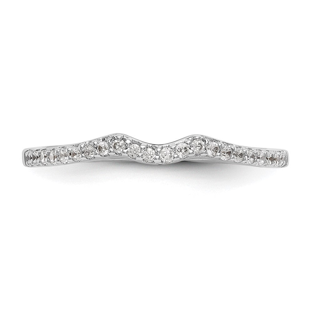 14K Weißgold Ehering mit natürlichen Diamanten