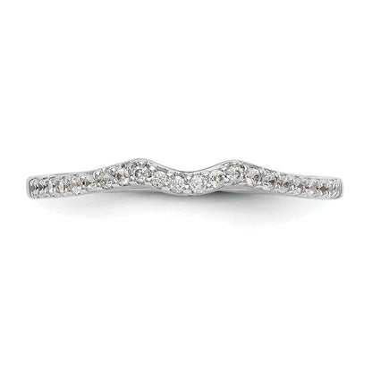 14K Weißgold Ehering mit natürlichen Diamanten