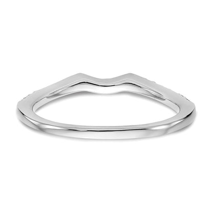 14K Weißgold Ehering mit natürlichen Diamanten