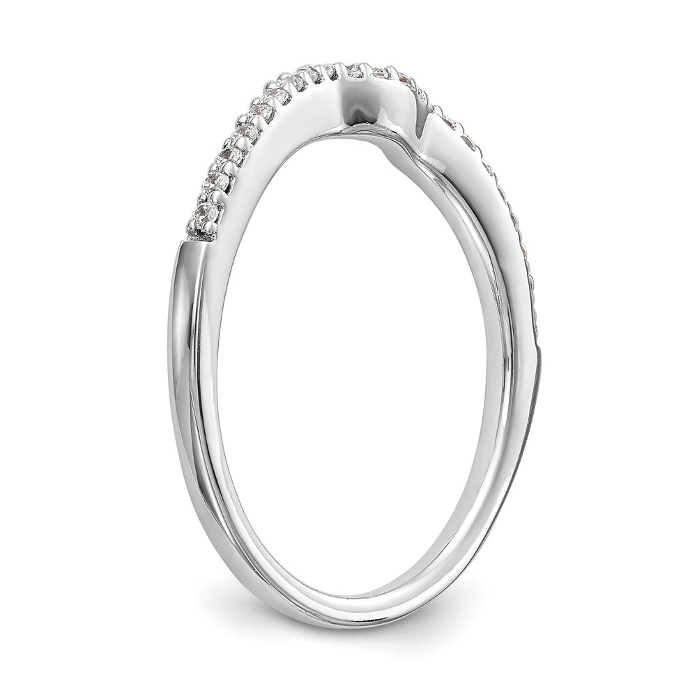 14K Weißgold Ehering mit natürlichen Diamanten