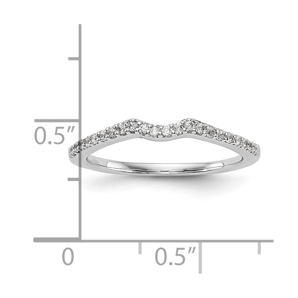 14K Weißgold Ehering mit natürlichen Diamanten