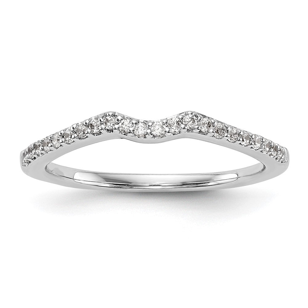 14K Weißgold Ehering mit natürlichen Diamanten