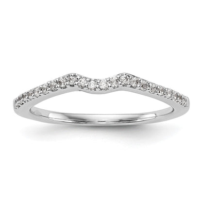 14K Weißgold Ehering mit natürlichen Diamanten