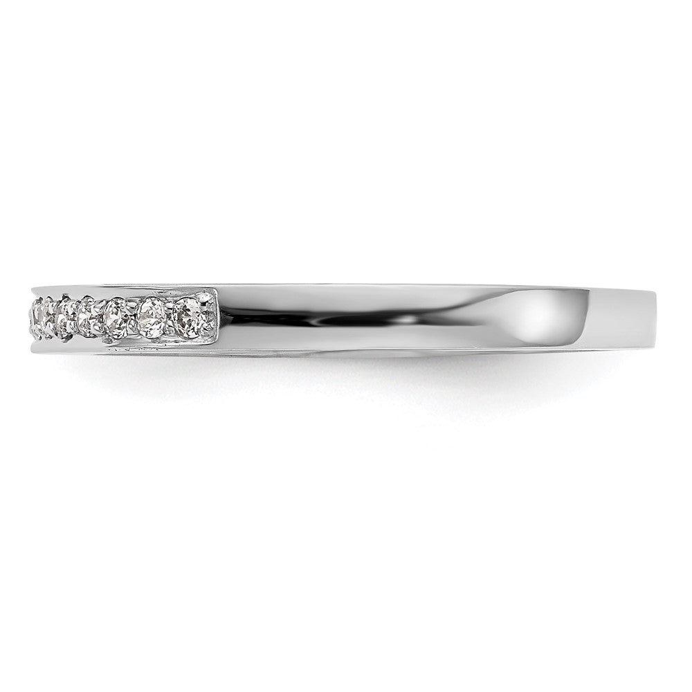 14K Weißgold Ehering mit echten Diamanten